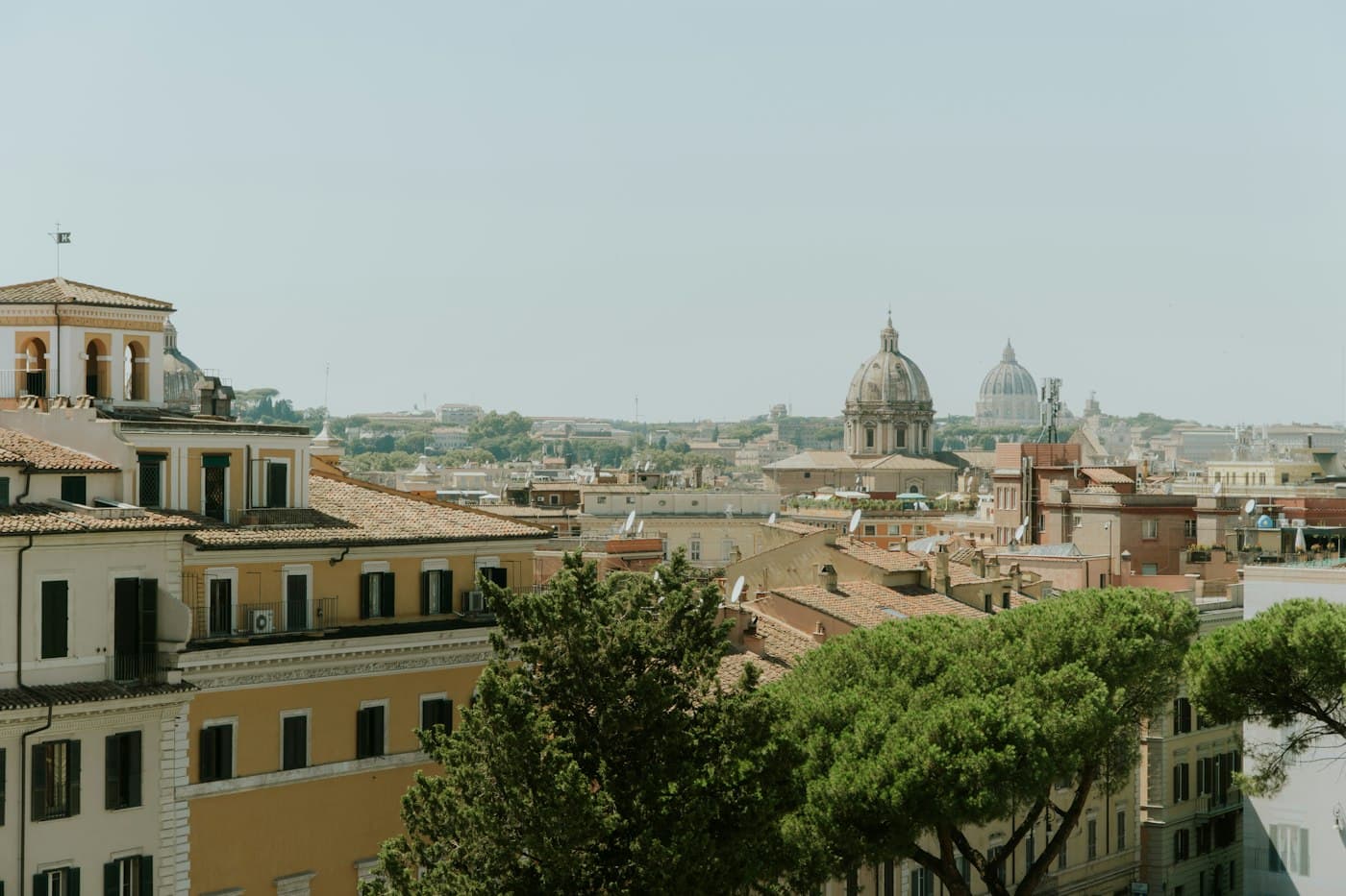 Rome’s rooftops and church domes